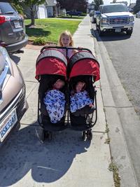 Wavy Pushing Their Stroller